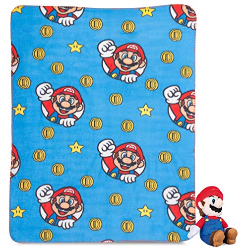 Algopix Similar Product 13 - Super Mario Plush Hugger Blanket Kids