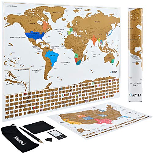 Algopix Similar Product 8 - Obytek Scratch Off Map of The World