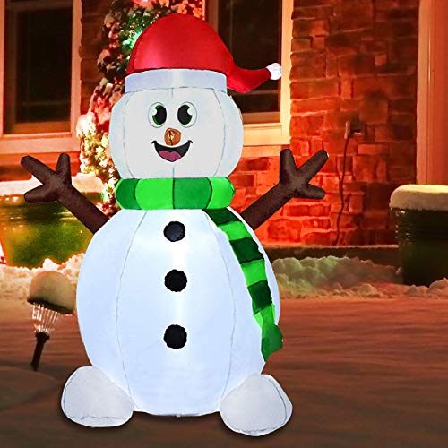 Algopix Similar Product 15 - 5 Foot Snowman Inflatable LED Light Up