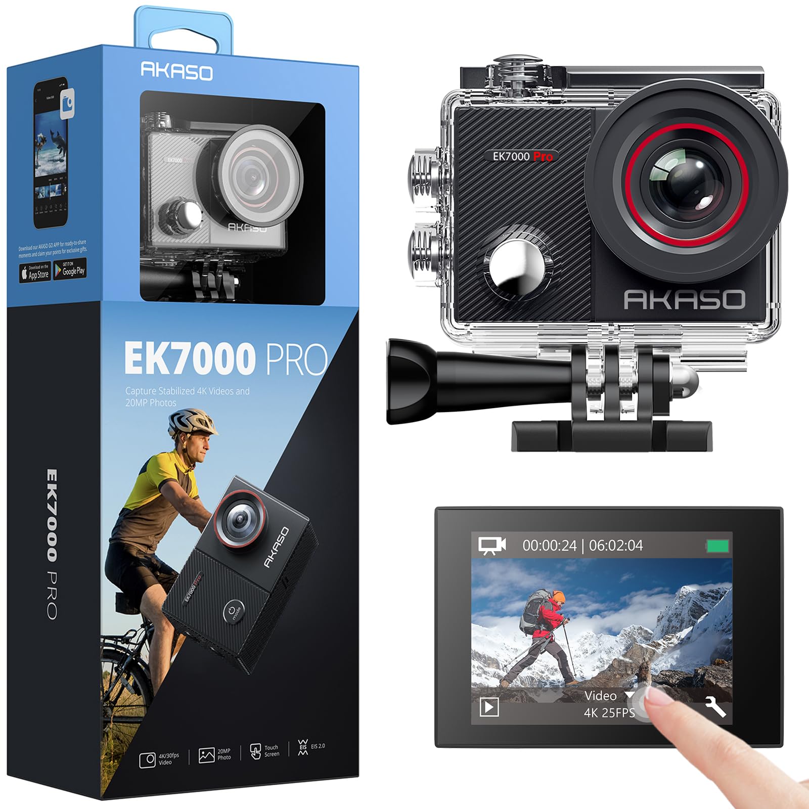 Algopix Similar Product 10 - AKASO EK7000 Pro 4K30fps Action Camera