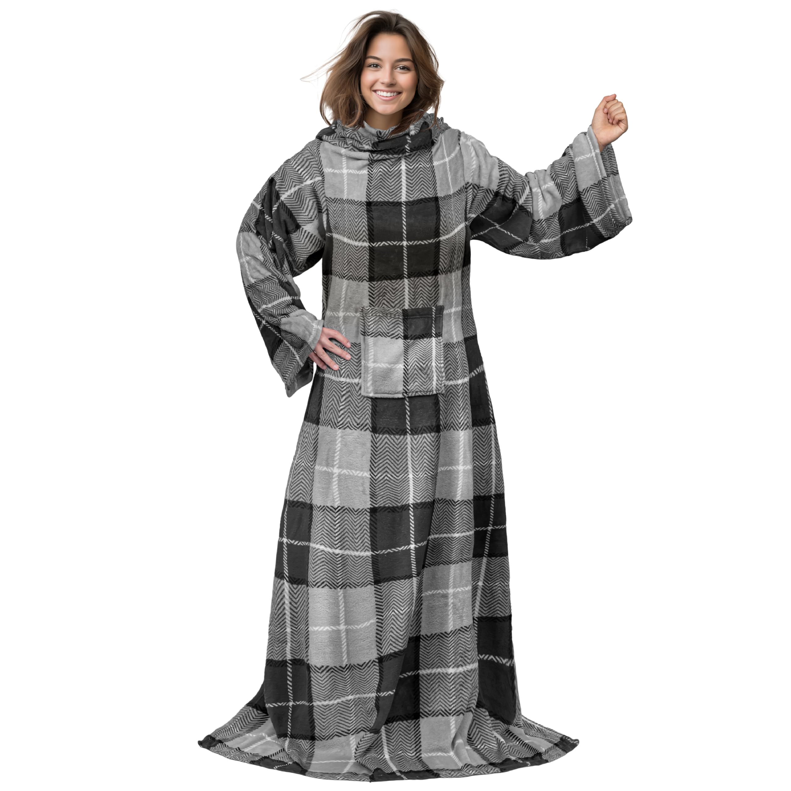Algopix Similar Product 11 - PAVILIA Wearable Blanket with Sleeves