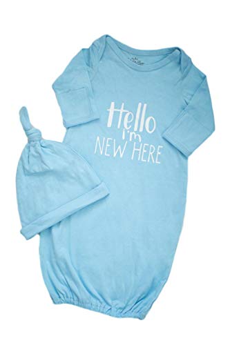 Algopix Similar Product 7 - Baby Be Mine Newborn Gown and Hat Set