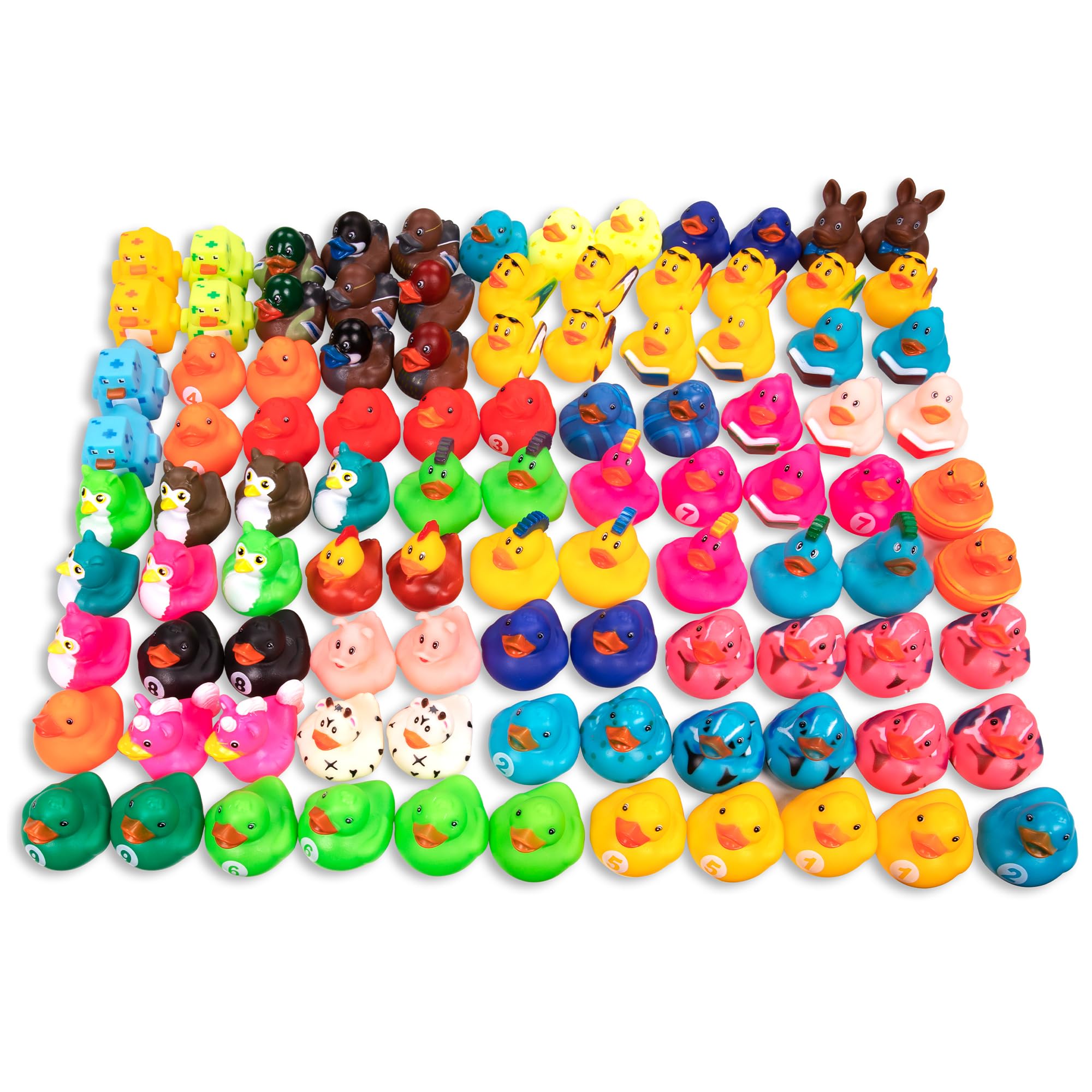 Algopix Similar Product 2 - 100Pack Assorted Rubber Ducks Baby