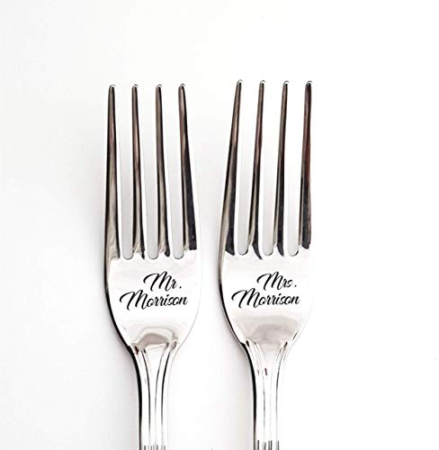 Algopix Similar Product 20 - Engraved Stainless Steel Flatware Set