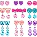 Algopix Similar Product 20 - Hicarer 9 Pairs Girls Clipon Earrings