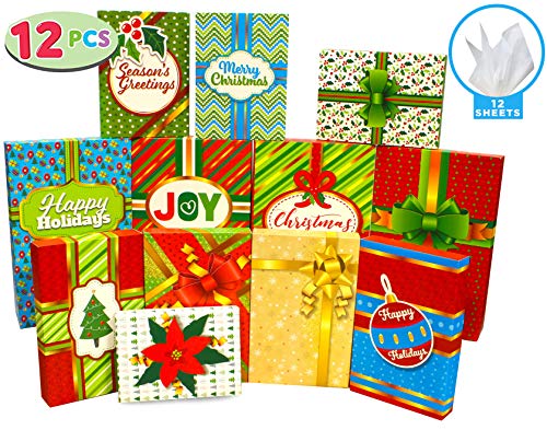 Algopix Similar Product 4 - 12 Pieces Christmas Holiday Gift Wrap