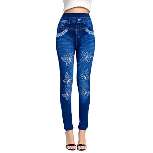 Algopix Similar Product 7 - JOFOW Womens Pencil Jeans Flowers