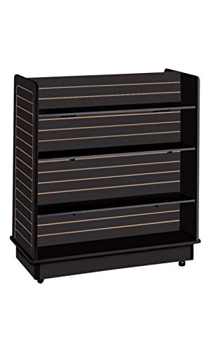 Algopix Similar Product 5 - Black Slatwall Gondola Unit  6 Shelves