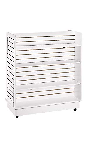 Algopix Similar Product 15 - White Slatwall Gondola Unit  6 Shelves