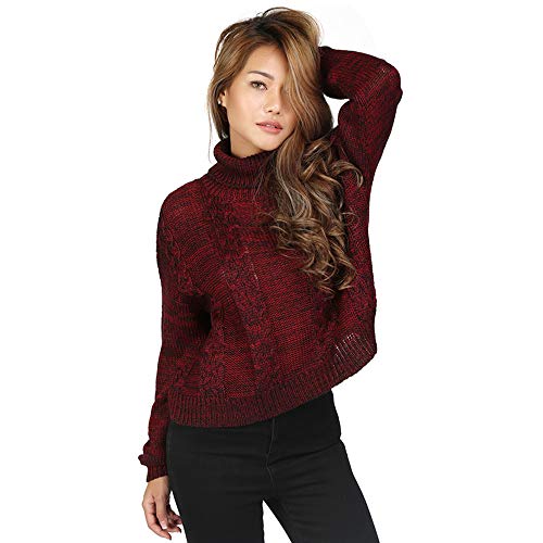 Algopix Similar Product 1 - London Rag Cable Knit Turtle Neck