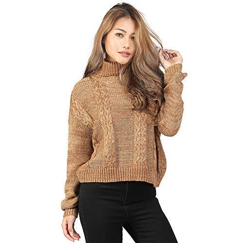Algopix Similar Product 9 - London Rag Cable Knit Turtle Neck