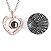 Algopix Similar Product 3 - Memory of Love Necklace 100 Languages I