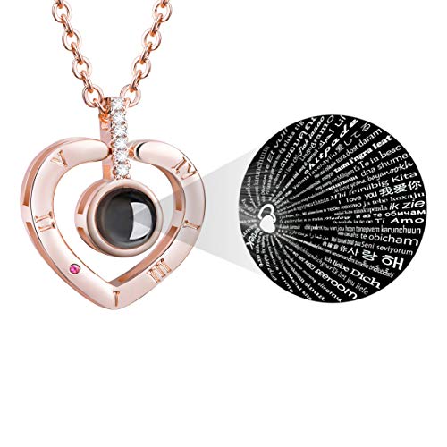 Algopix Similar Product 11 - Memory of Love Necklace 100 Languages I