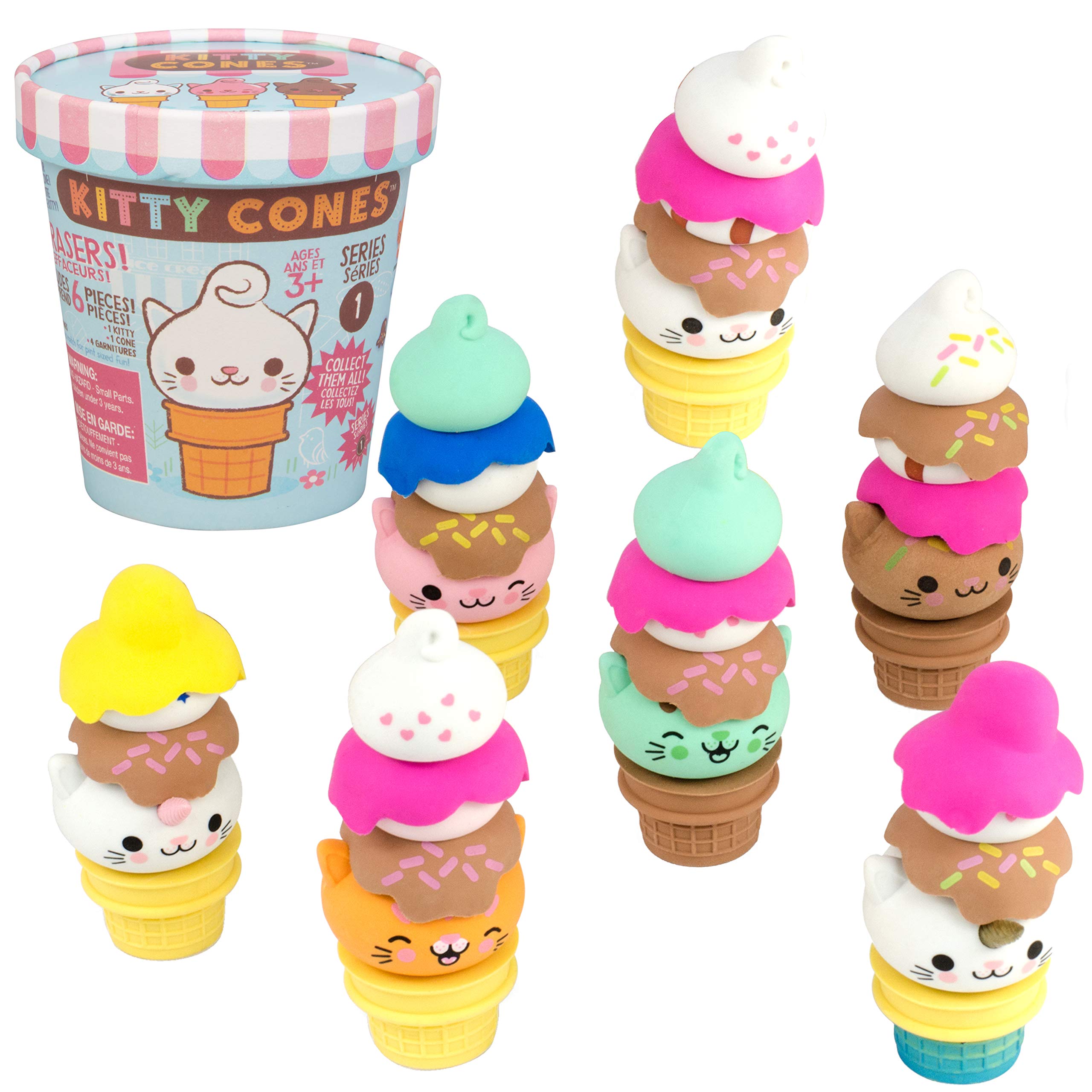 Algopix Similar Product 13 - Kitty Cones Eraser Blind Box Comes