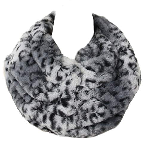 Algopix Similar Product 16 - La Carrie Womens Faux Fur Leopard Print