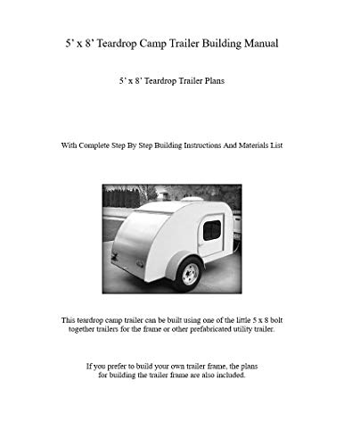 Algopix Similar Product 12 - 5 x 8 Teardrop Camp Trailer Building