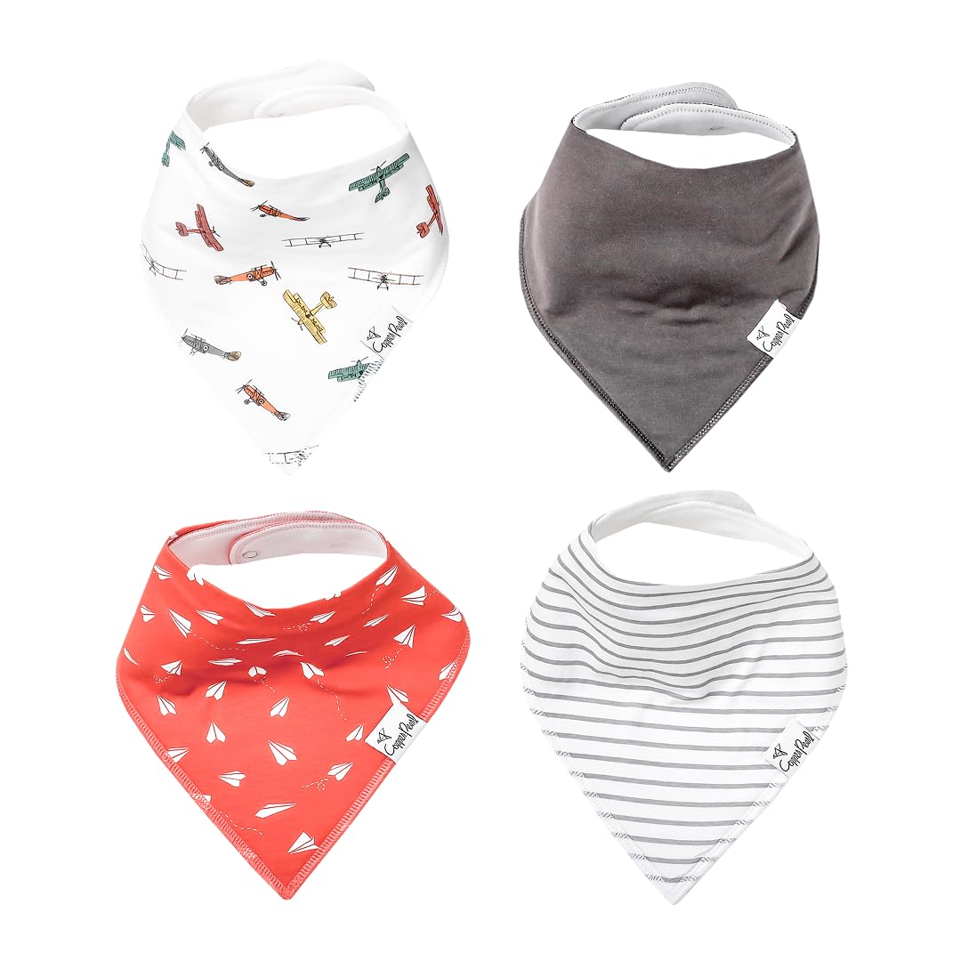 Algopix Similar Product 15 - Copper Pearl Baby Bibs 4 Pack Printed