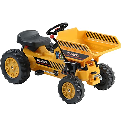 Algopix Similar Product 9 - Kalee Dump Kids Pedal Tractor Yellow