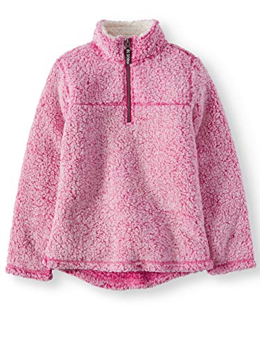 Algopix Similar Product 6 - Wonder Nation Girls Quarter Zip Sherpa