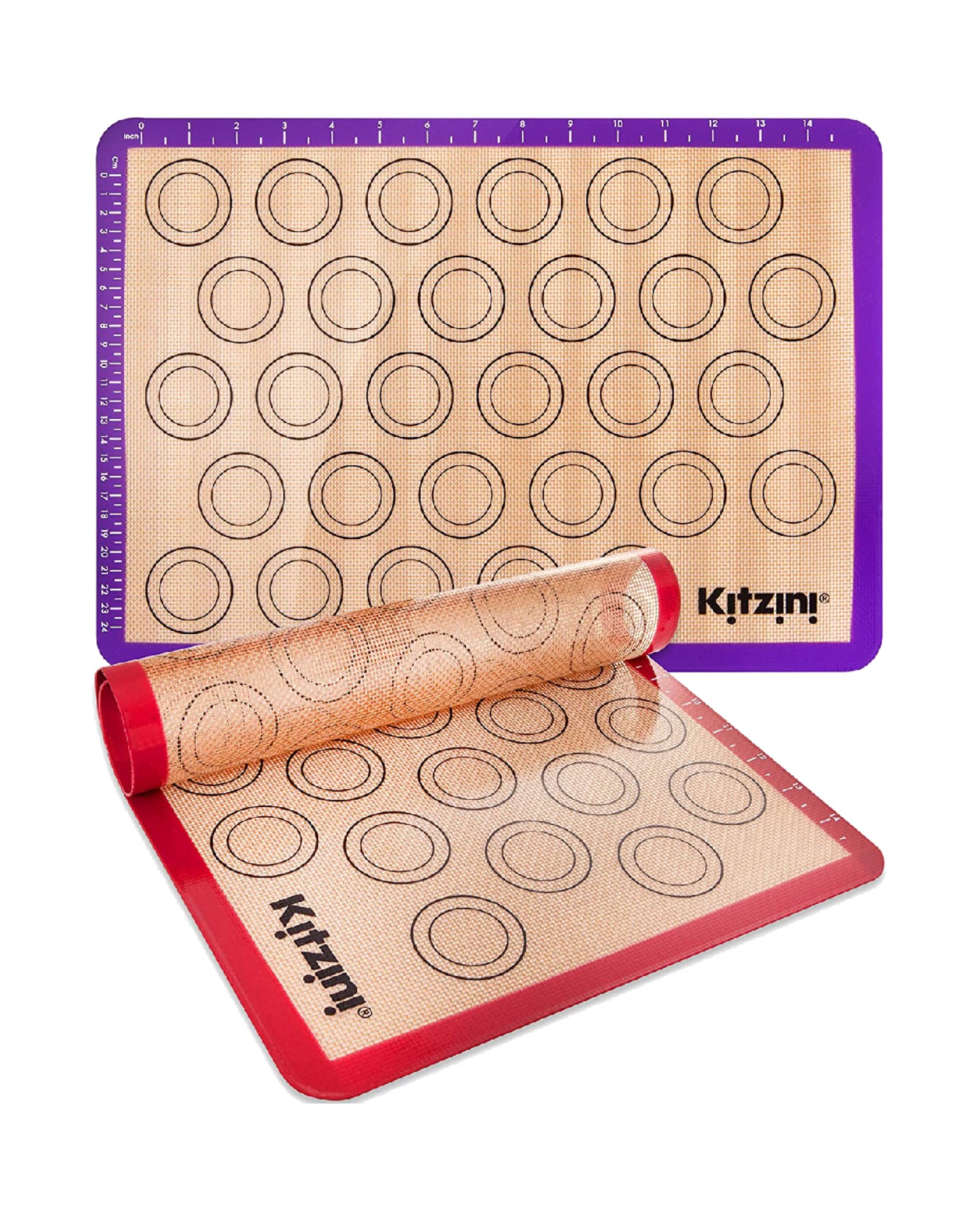 Algopix Similar Product 18 - Kitzini Silicone Baking Mats 2 Half