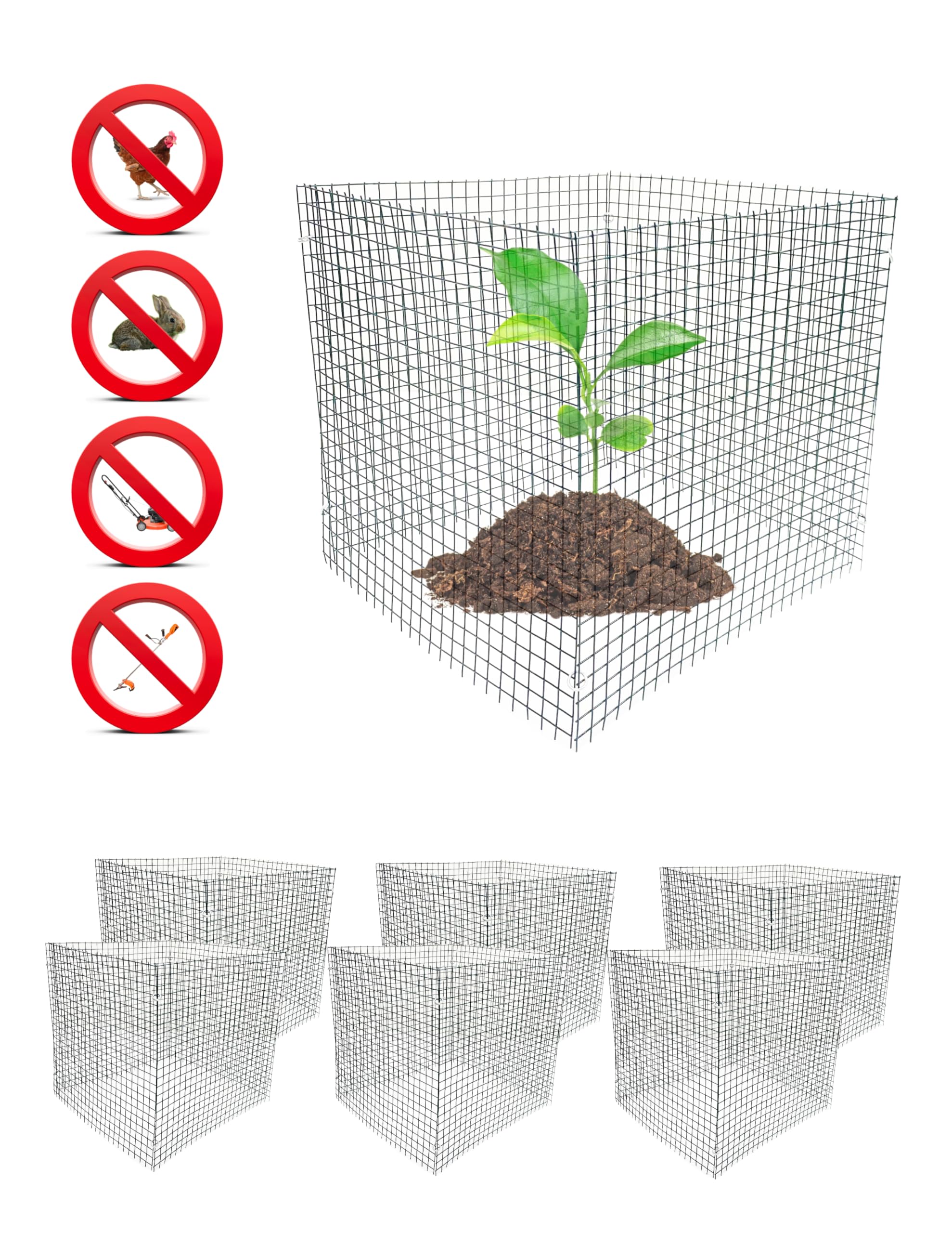 Algopix Similar Product 5 - 6 New Small Wire Plant Protectors 12