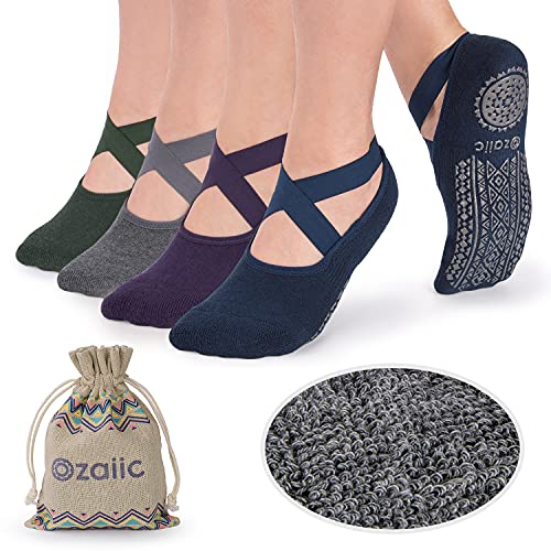 Algopix Similar Product 12 - Ozaiic Non Slip Socks for Yoga Pilates