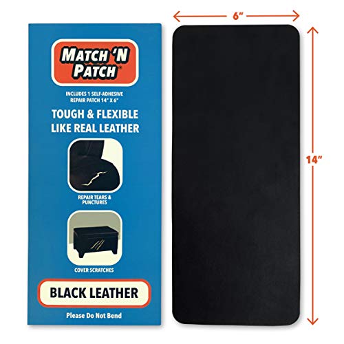 Algopix Similar Product 3 - Match N Patch Realistic Black Leather