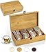 Algopix Similar Product 4 - Zen Earth Inspired Bamboo Tea Organizer