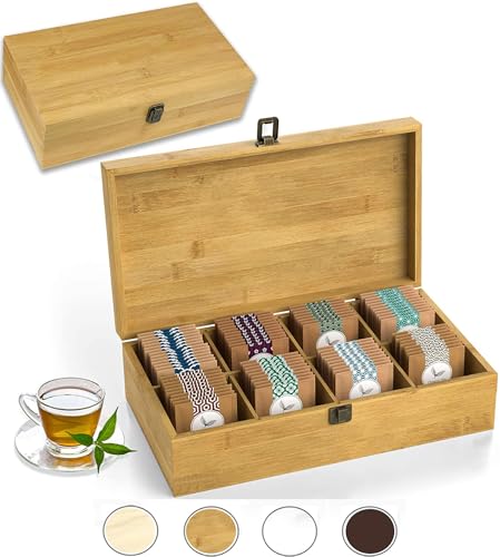 Algopix Similar Product 7 - Zen Earth Inspired Bamboo Tea Organizer