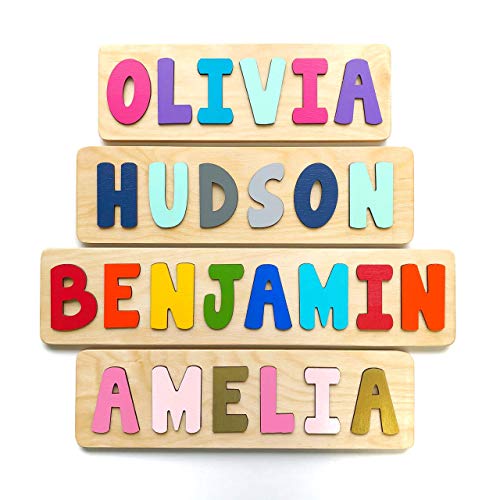 Algopix Similar Product 7 - Personalized Wooden Name Puzzle for