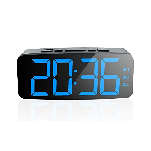 Algopix Similar Product 5 - PINGKO Digital Alarm ClockLarge Smart