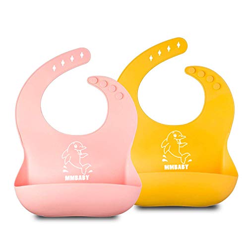 Algopix Similar Product 9 - 2 Packs Silicone Bib Easily Wipes Clean