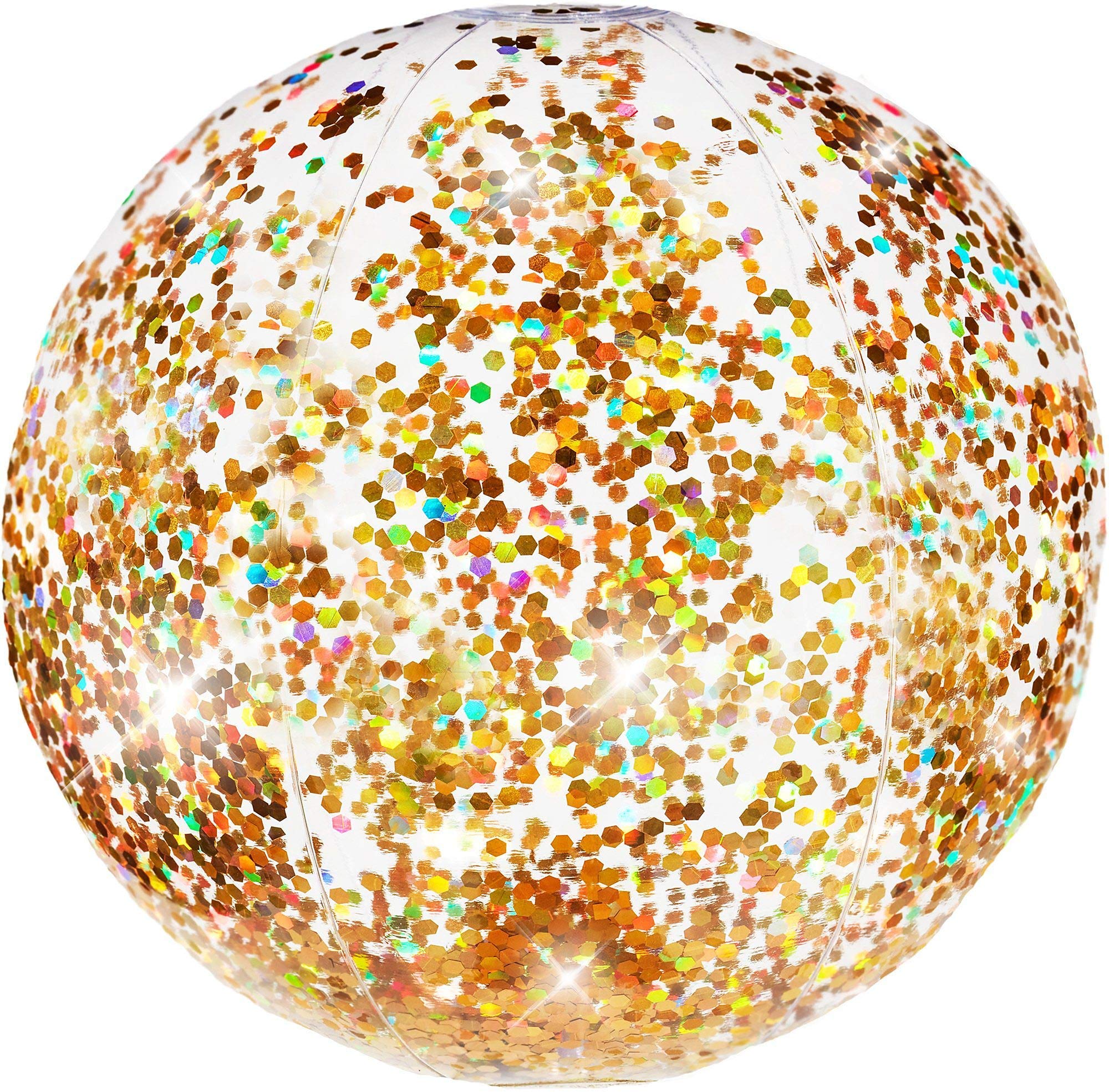 Algopix Similar Product 20 - Poolcandy Glitter Beach Ball Silver