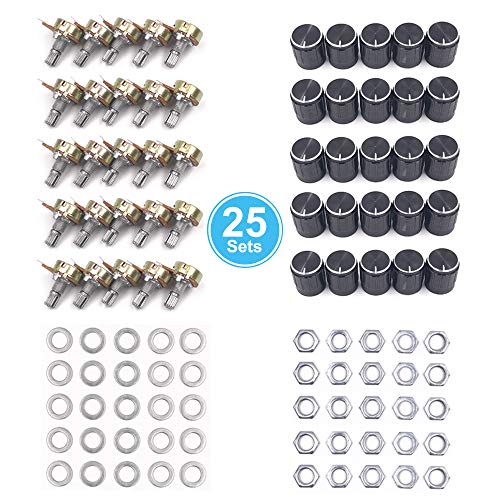 Algopix Similar Product 2 - Seloky 25 PCS B10K 10K Ohm Knurled
