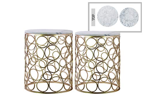 Algopix Similar Product 13 - Benjara Benzara Round Metal Nesting