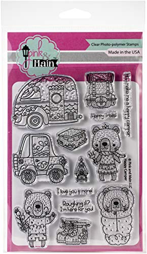Algopix Similar Product 3 - Pink  Main Clear Stamps 4X6Happy