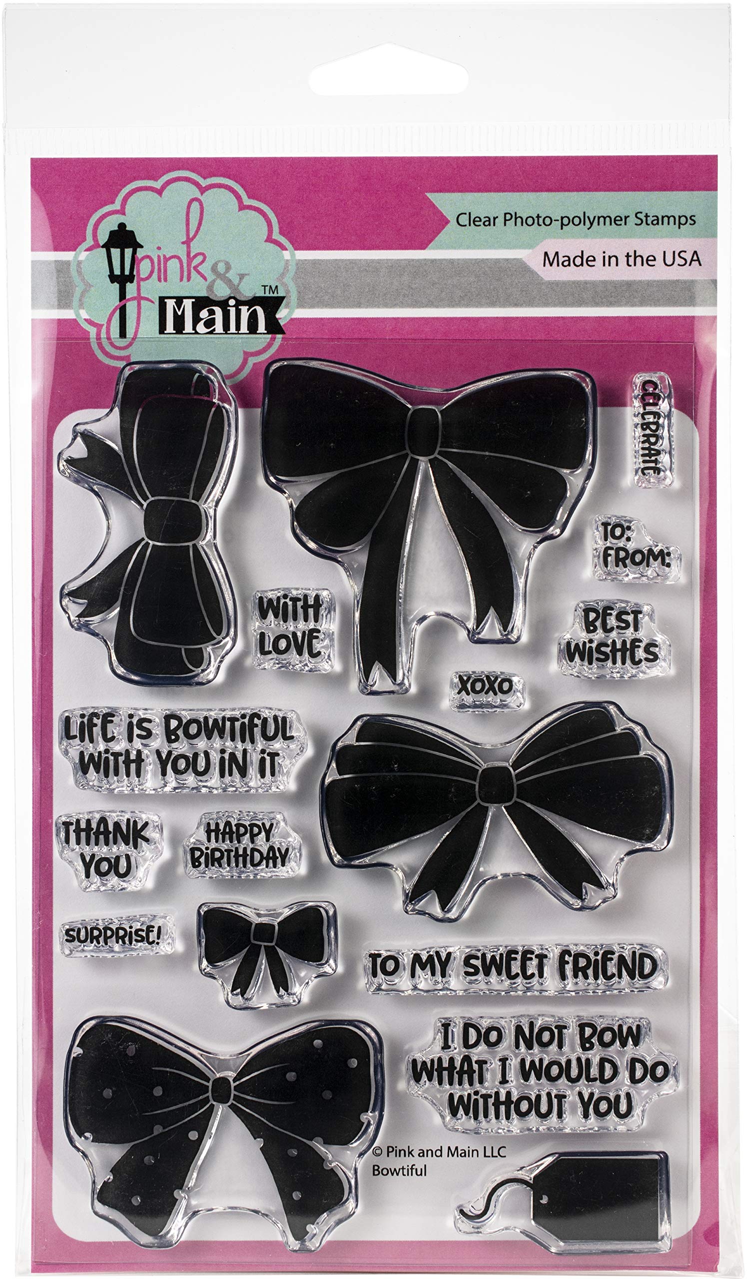 Algopix Similar Product 8 - Pink & Main Clear Stamps 4"X6"-Bowtiful