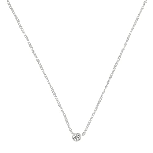 Algopix Similar Product 18 - Dainty Silver Diamond Choker Necklace 
