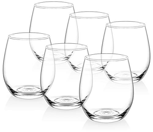 Algopix Similar Product 1 - Set of 6 Zuzoro Stemless Wine Glasses