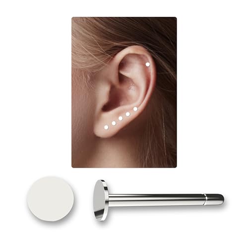 Algopix Similar Product 15 - Tiny Round Dot Disc Stud Earrings in
