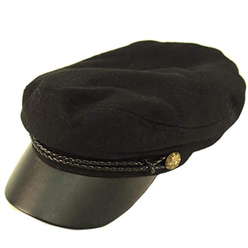 Algopix Similar Product 15 - Mens Wool Faux Leather Greek Fisherman