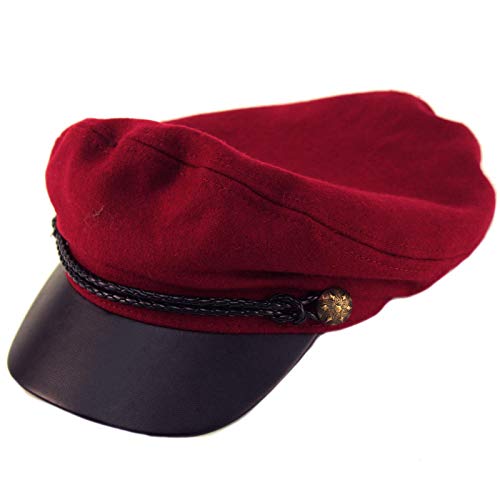Algopix Similar Product 3 - Mens Wool Faux Leather Greek Fisherman