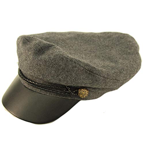 Algopix Similar Product 7 - Mens Wool Faux Leather Greek Fisherman