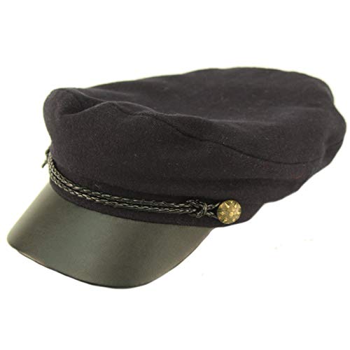 Algopix Similar Product 14 - Mens Wool Faux Leather Greek Fisherman