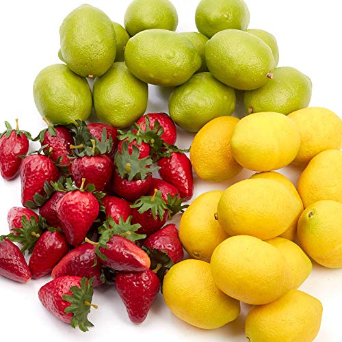 Algopix Similar Product 12 - Artificial Fruit Strawberries Lemons