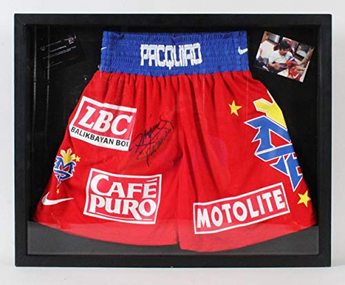 Algopix Similar Product 2 - Manny Pacquiao Signed Boxing Trunks 