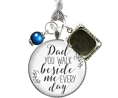 Algopix Similar Product 4 - Bridal Bouquet Charm Dad You Walk White