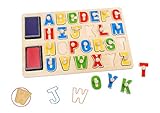 Algopix Similar Product 16 - Toysters Wooden Alphabet Stamp Puzzle