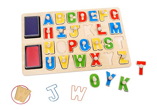 Algopix Similar Product 20 - Toysters Wooden Alphabet Stamp Puzzle