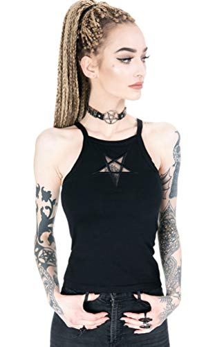 Algopix Similar Product 11 - Restyle Mesh Pentagram Occult Vest Top